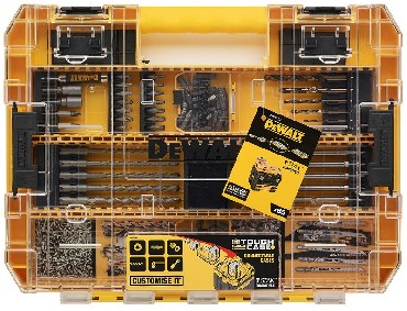 Zestaw mieszany DeWalt ToughCase+ /TSTAK - do wiercenia i wkrcania - 85 sztuk