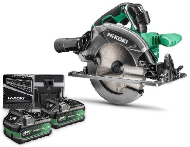 Akumulatorowa pilarka tarczowa rczna HiKOKI (dawniej Hitachi) C3607DB WRZ BRUSHLESS - 2 akumulatory MultiVolt 18-36V/5.0-2.5Ah + walizka HSC