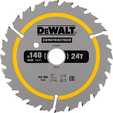 Pia tarczowa DeWalt Tarcza do drewna CONSTRUCTION 140x20 mm 24T ATB