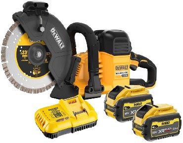 Akumulatorowa przecinarka do stali i betonu DeWalt DCS691X2 BRUSHLESS FLEXVOLT - 2 akumulatory FLEXVOLT 18-54V/9.0-3.0Ah