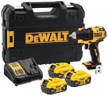 Akumulatorowa wiertarko-wkrtarka DeWalt DCD708P3T BRUSHLESS - 3 akumulatory 18V/5.0Ah