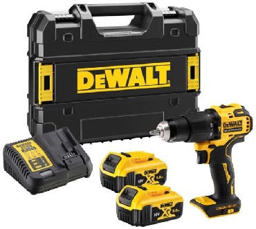 Akumulatorowa wiertarko-wkrtarka udarowa DeWalt DCD709P2T BRUSHLESS - 2 akumulatory 18V/5.0Ah