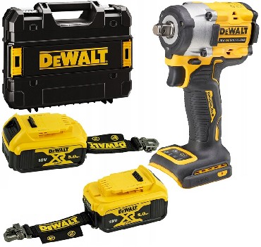 Akumulatorowy klucz udarowy DeWalt DCF921P2LRT BRUSHLESS - 2 akumulatory 18V/5.0Ah LANYARD READY (bez adowarki)