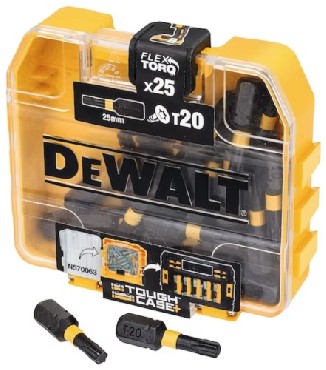 Zestaw bitw DeWalt TIC TAC /ToughCase+ /TSTAK - T20 25mm EXTREME FlexTORQ - 25 sztuk