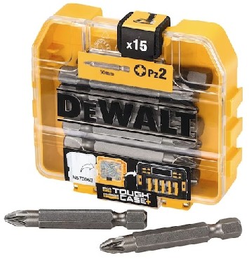 Zestaw bitw DeWalt TIC TAC /ToughCase+ /TSTAK - PZ2 50 mm - 15 sztuk