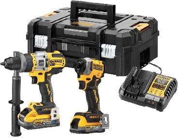 ZESTAW 18V DeWalt DCK2052H1E1T BRUSHLESS - 2 akumulatory POWERSTACK 18V/1x5.0+1x1.7Ah