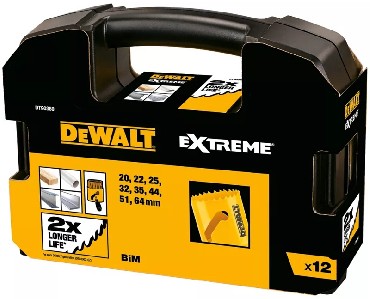 Zestaw pi otwornic DeWalt Zestaw BIM Extreme z 12 elementami 20-64 mm