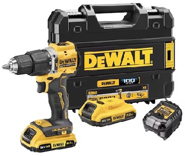 Akumulatorowa wiertarko-wkrtarka udarowa DeWalt DCD100YD2T BRUSHLESS - 2 akumulatory 18V/2.0Ah