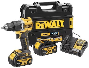Akumulatorowa wiertarko-wkrtarka udarowa DeWalt DCD100YM2T BRUSHLESS - 2 akumulatory 18V/4.0Ah