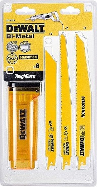 Zestaw brzeszczotw DeWalt Demolition BiM Drewno-Metal-PVC 152/203/228 mm - 6 sztuk