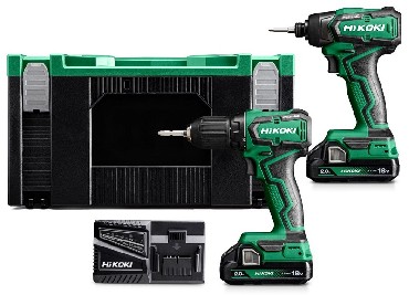 ZESTAW 18V HiKOKI (dawniej Hitachi) KC18DD WFZ BRUSHLESS - 2 akumulatory 18V/2.0Ah + walizka HSC