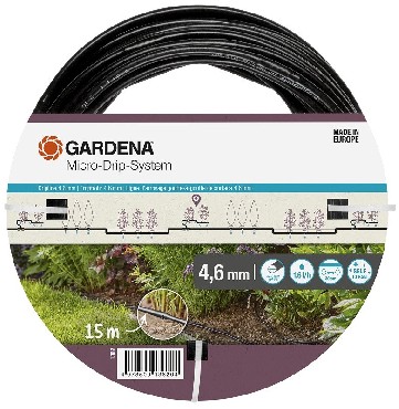 Linia kroplujca Gardena Micro-Drip-System - naziemna linia kroplujca 4.6 mm (3/16 cala) 15 m