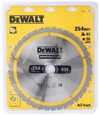 Pia tarczowa DeWalt Tarcza do drewna CONSTRUCTION 254x30 mm 40T