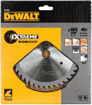 Pia tarczowa DeWalt Tarcza do drewna EXTREME 165x20 mm 40T