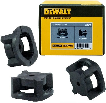 Uchwyty do kabli DeWalt Uchwyt do opasek zaciskowych 27.5 mm - 200 sztuk