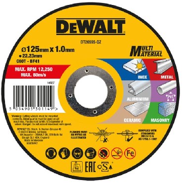 Tarcza tnca DeWalt 125x1.0x22.23 mm Multi material