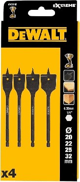 Zestaw wierte paskich DeWalt Wierta pirowe do drewna EXTREME Impact HEX - 4 sztuki