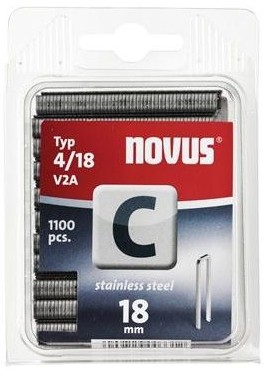 Zszywki Novus Zszywki typ C 4/18 stal nierdzewna - 1100 sztuk