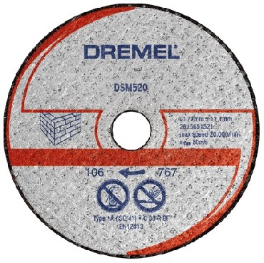 Tarcza do kamienia Dremel DSM Tarcza do cicia kamienia (DSM520) - 2 sztuki