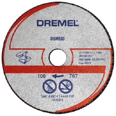 Tarcza do metalu i plastiku Dremel DSM tarcza tnca do metalu i plastiku (DSM510) - 3 sztuki