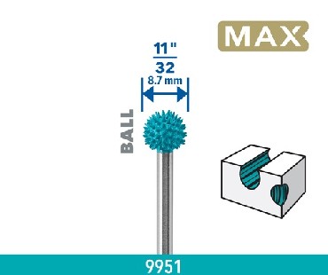 Kocwka do rzebienia MAX Dremel Kocwka do rzebienia typu kulka Power Carving MAX (9951)