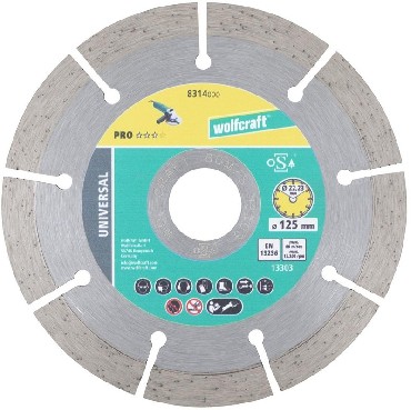 Diamentowa tarcza tnca Wolfcraft Tarcza diamentowa Universal PRO 125 mm