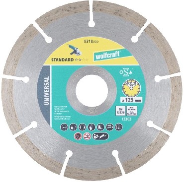 Diamentowa tarcza tnca Wolfcraft Tarcza diamentowa Universal STANDARD 125 mm