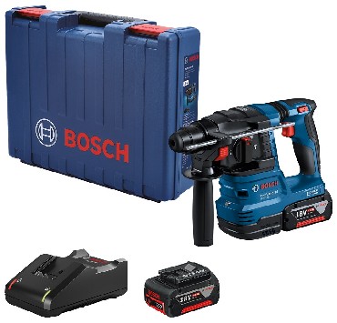 Akumulatorowy mot udarowo-obrotowy Bosch GBH 185-LI - 2 akumulatory GBA 18V/4.0Ah