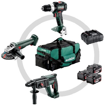 ZESTAW 18V Metabo Combo Set 3.1 - 3 akumulatory Li-Power 18V/5.2Ah + torba narzdziowa dua