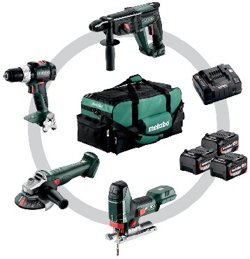 ZESTAW 18V Metabo Combo Set 4.3 - 3 akumulatory Li-Power 18V/4.0Ah + torba narzdziowa dua