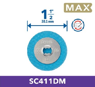Tarcza szlifierska MAX EZ SpeedClic Dremel Tarcze szlifierskie MAX EZ SpeedClic ziarnisto 60 (SC411DM) - 3 sztuki