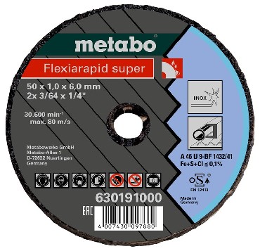 Tarcza tnca Metabo Flexiarapid Super 75x1.0x6.0 mm Inox
