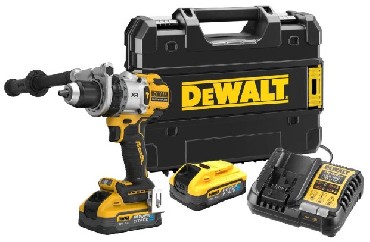 Akumulatorowa wiertarko-wkrtarka udarowa DeWalt DCD1007H2T BRUSHLESS - 2 akumulatory POWERSTACK 18V/5.0Ah