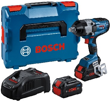 Akumulatorowy klucz udarowy Bosch GDS 18V-1600 HC - 2 akumulatory ProCORE 18V/8.0Ah + L-BOXX