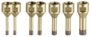 Diamentowa koronka wiertnicza Metabo Diamentowe wierta koronowe do glazury Dry M14 - 7 sztuk