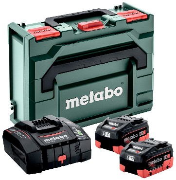 Zestaw startowy Metabo 2 akumulatory LiHD 18V/10Ah + adowarka ASC 290 + metaBOX