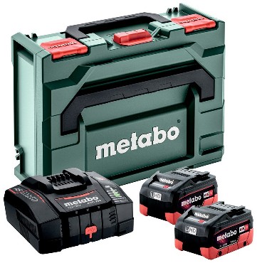 Zestaw startowy Metabo 2 akumulatory LiHD 18V/8.0Ah + adowarka ASC 290 + metaBOX