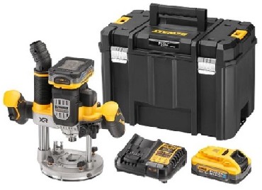 Akumulatorowa frezarka do wpustw DeWalt DCW620H2 BRUSHLESS - 2 akumulatory POWERSTACK 18V/5.0Ah