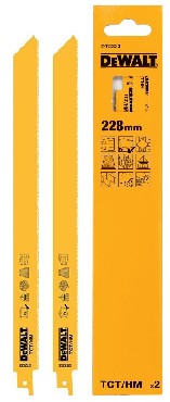 Brzeszczot DeWalt TCT/HM Metal Drewno z gwodziami Wkno szklane Cega 228 mm - 2 sztuki