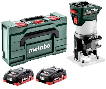 Akumulatorowa frezarka do krawdzi Metabo FMV 18 LTX BL 8 - 2 akumulatory LiHD 18V/4.0Ah + metaBOX