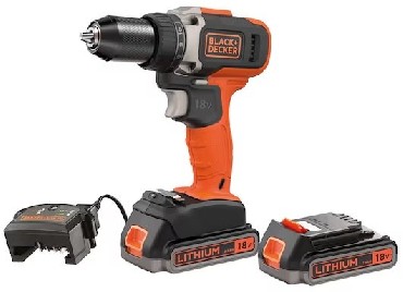 Akumulatorowa wiertarko-wkrtarka Black&Decker BCD002ME2K - 2 akumulatory 18V/2.5Ah + walizka
