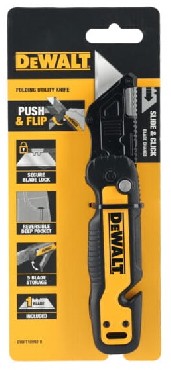 N DeWalt N skadany Push & Flip ze staym ostrzem i schowkiem na ostrza