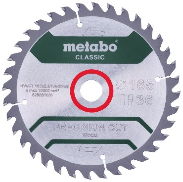 Pia tarczowa Metabo HW/CT 165x2.2/1.4x20 Z36 WZ 15
