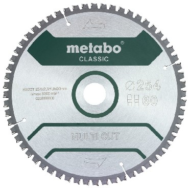 Pia tarczowa Metabo HW/CT 254x30 Z60 FZ/TZ 5 ujemny