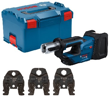 Zaciskarka akumulatorowa Bosch GPT 18V-19 - szczki M15/22/28 + L-BOXX (bez akumulatora i adowarki)