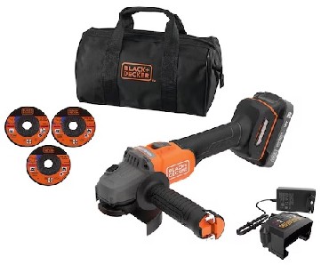 Akumulatorowa szlifierka ktowa Black&Decker BCG6L8D1S BRUSHLESS - 1 akumulator 18V/2.0Ah