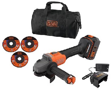 Akumulatorowa szlifierka ktowa Black&Decker BCG6L8F1S BRUSHLESS - 1 akumulator 18V/4.0Ah