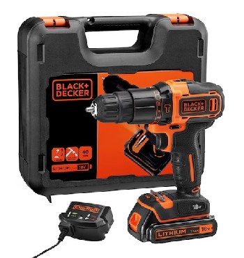 Akumulatorowa wiertarko-wkrtarka udarowa Black&Decker KFBCD701D1K - 1 akumulator 18V/2.0Ah