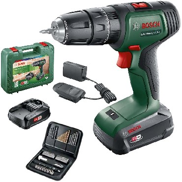 Akumulatorowa wiertarko-wkrtarka udarowa Bosch Universal Impact 18V + 51 akcesoriw - 2 akumulatory 18V/1.5Ah