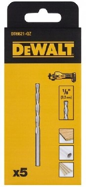 Wierto spiralne DeWalt Samowiercce do G-K 1/8 cala - 5 sztuk